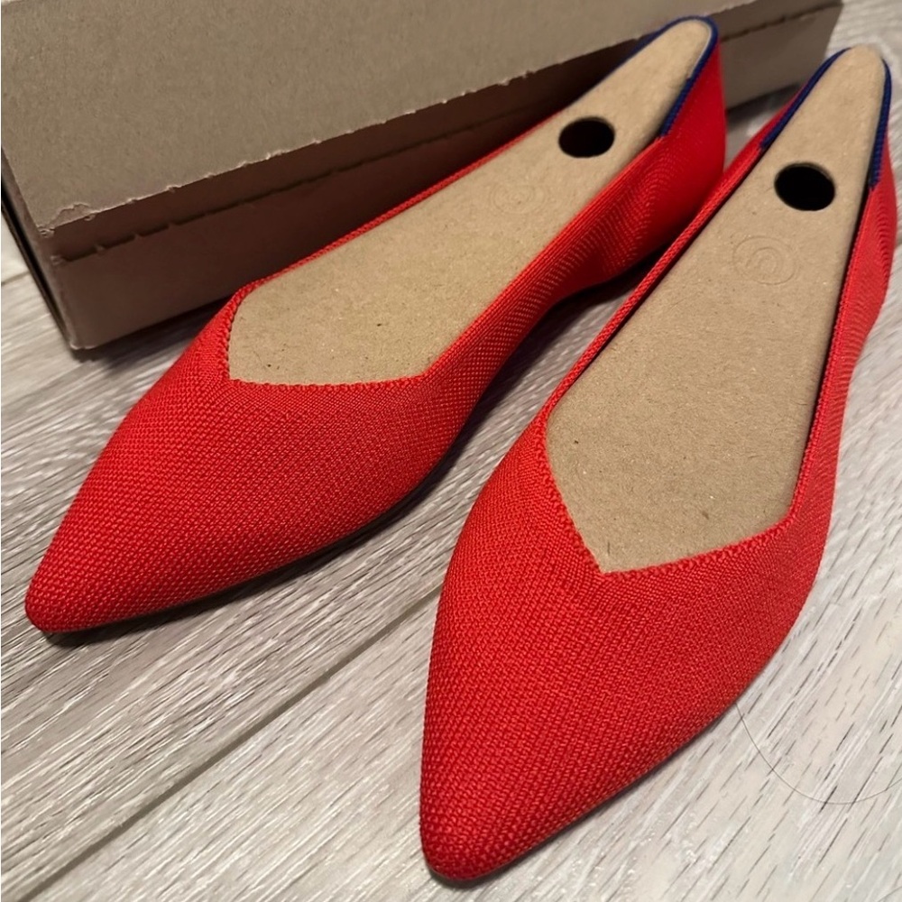 Rothy's Flame Red Pointed Flats